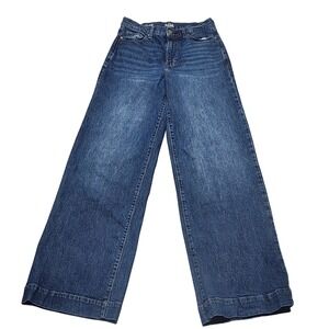 a.n.a. New Approach Size 6T High Rise Wide Leg Jeans Dark Wash Denim Trendy